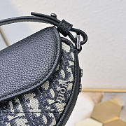 Dior Saddle Bag Black Grained Taurillon 19.5x15x5.5cm - 2