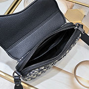 Dior Saddle Bag Black Grained Taurillon 19.5x15x5.5cm - 3