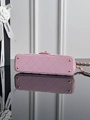 Chanel Mini Flap Bag with Top Handle Light Pink Bag 22×10×6.5cm - 6