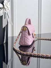 Chanel Mini Flap Bag with Top Handle Light Pink Bag 22×10×6.5cm - 5