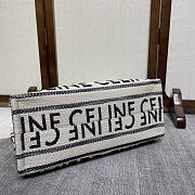CELINE Cabas Thais Canvas Tote Bag 41X28X17cm - 3