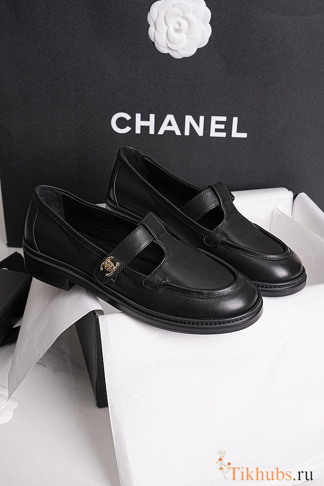 Chanel Calfskin CC Turnlock Moccasins - 1