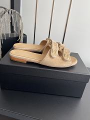 Chanel Mules - Suede kidskin, beige. - 6