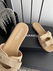 Chanel Mules - Suede kidskin, beige. - 3
