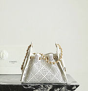 Chanel 25 Mini Handbag Perforated Calfskin & Gold-Tone Metal 20 x 22 x 12.5cm - 5