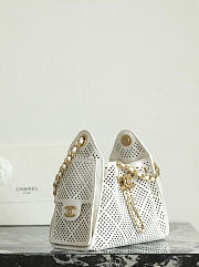 Chanel 25 Mini Handbag Perforated Calfskin & Gold-Tone Metal 20 x 22 x 12.5cm - 3