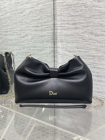  Dior Bow Black Bag 27x8x18cm