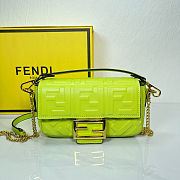 Fendi Mini Baguette Crossbody Neon Green Bag  - 1