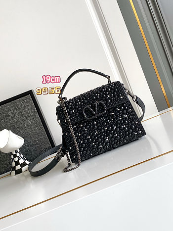 Valentino Garavani Mini VSling Handbag With Sparkling Embroidery 19 x 13 x 9 cm
