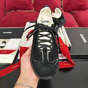 Chanel Sneakers - Velvet calfskin & mixed fibers, black & white. - 4