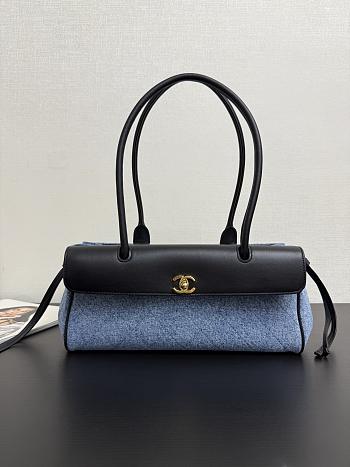 Chanel Baguette East West Tote Small Denim Bag 31x15x12cm