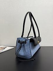 Chanel Baguette East West Tote Small Denim Bag 31x15x12cm - 5