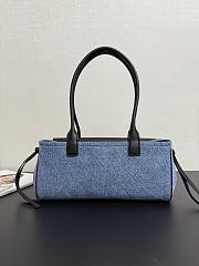 Chanel Baguette East West Tote Small Denim Bag 31x15x12cm - 2