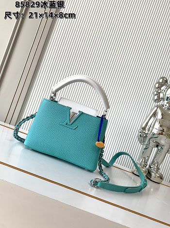 Louis Vuitton Capucines Sky Blue Bag 21 x 14 x 8 cm