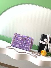 Chanel Purple Sequin Mini Rectangular Flap Bag 14x21x8cm - 5