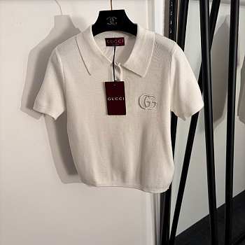 Gucci In White Polo Shirt