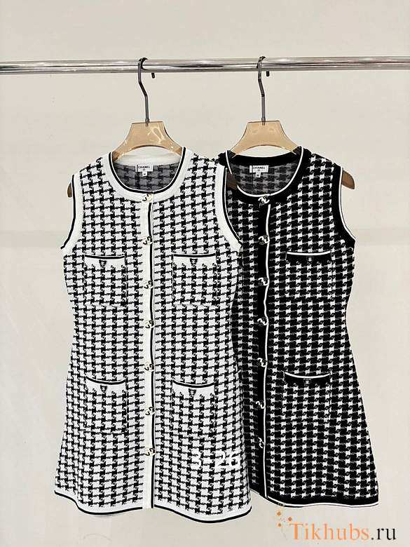Chanel Sleeveless Tweed Mini Dress - 1