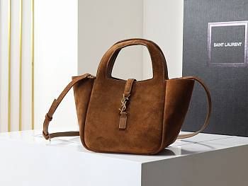 Saint Laurent Le 5 à 7 Baby Bea in Suede 18x15x13cm