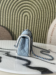 Chanel Mini Rectangular Denim Braided Single Flap Bag 20cm - 5