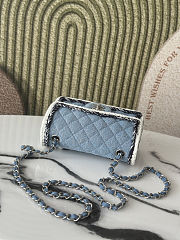 Chanel Mini Rectangular Denim Braided Single Flap Bag 20cm - 2