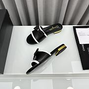 Chanel Bow Slide Black Sandals - 6