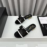 Chanel Bow Slide Black Sandals - 3