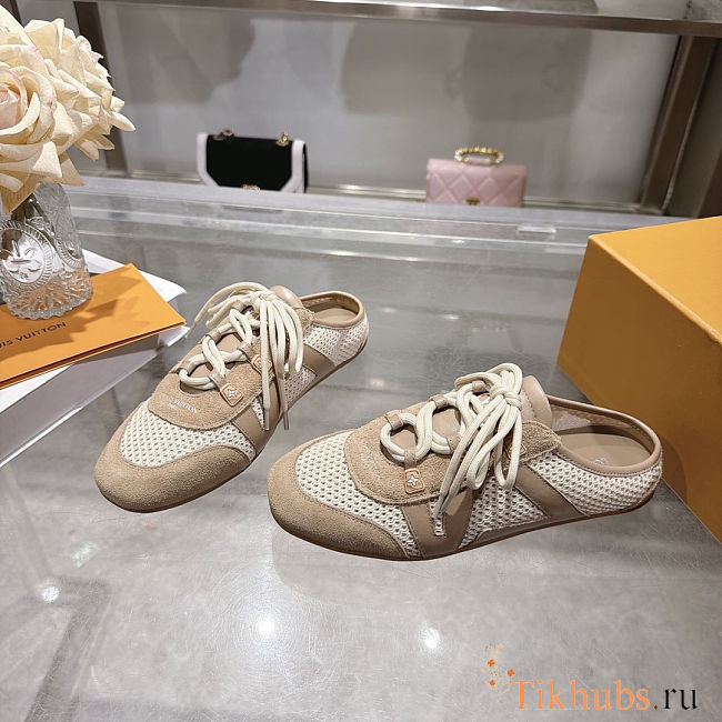 ouis Vuitton Sneakerina Open-Back Beige shoes  - 1