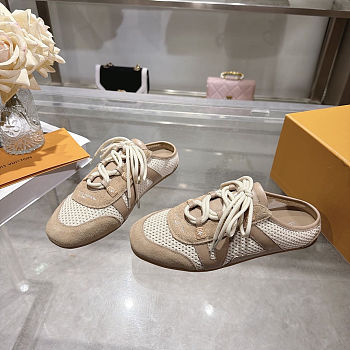 ouis Vuitton Sneakerina Open-Back Beige shoes 