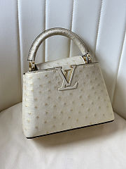 Louis Vuitton Capucines Pearl White Bag 21cm - 1