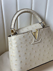 Louis Vuitton Capucines Pearl White Bag 21cm - 6