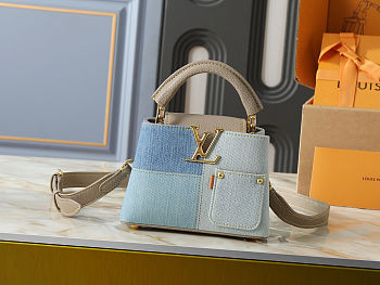 Louis Vuitton Capucines BB Patchwork Denim 21x13.6x8 cm