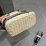Dior Medium Lady Dior Bag Natural Wicker 20x18cm - 5