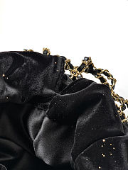 Chanel Velvet Drawstring Bag with Gold Hardware 18x42x3cm - 4