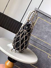 Chanel Velvet Drawstring Bag with Gold Hardware 18x42x3cm - 2