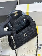 Chanel Printed Denim Quilted Nano Kelly Shopper 19x13x7cm - 4