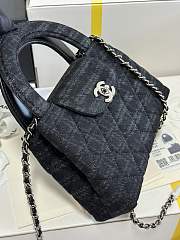 Chanel Printed Denim Quilted Nano Kelly Shopper 19x13x7cm - 3