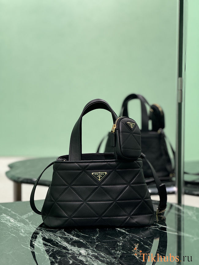 Prada Small Quilted Leather Tote Bag 26x17x13.5cm - 1
