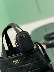 Prada Small Quilted Leather Tote Bag 26x17x13.5cm - 3