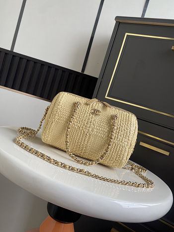 Chanel Clutch classic Raffia Woven Camera Bag 11.5x18.5x11cm