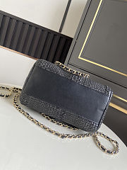 Chanel Clutch classic Raffia Woven Camera Black Bag 11.5x18.5x11cm - 5