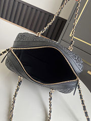 Chanel Clutch classic Raffia Woven Camera Black Bag 11.5x18.5x11cm - 3
