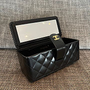 Chanel Rectangular Vanity Box Black Bag 22x10x8.5cm - 3