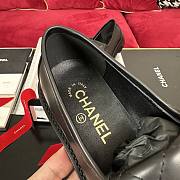 Chanel Lambskin Quilted CC Black Loafers - 3