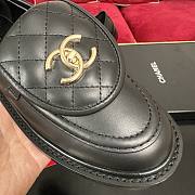Chanel Lambskin Quilted CC Black Loafers - 2