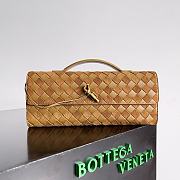 Bottega Veneta Andiamo Lambskin Brown GHW Clutch Bag 31x13x3cm - 1
