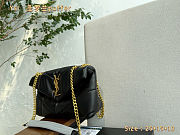 Saint Laurent Toy Puffer in lambskin in Black 25x15x10cm - 3
