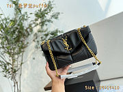 Saint Laurent Toy Puffer in lambskin in Black 25x15x10cm - 2