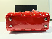 Lady Dior Red Patent Leather 17x15x8cm - 5