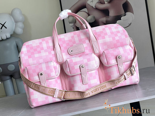 Louis Vuitton Keepall Bandoulière Pink Bag 55 x 27 x 20cm - 1