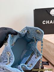  Chanel 25 Mini Washed Denim Handbag 25x22x15cm - 3